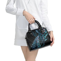 New Zealand Lizard Shoulder Handbag Silver Fern Aotearoa Maori With Paua Shell LT14 - Polynesian Pride