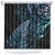 New Zealand Lizard Shower Curtain Silver Fern Aotearoa Maori With Paua Shell