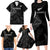 New Zealand Haka Rugby Family Matching Long Sleeve Bodycon Dress and Hawaiian Shirt 2024 Pacific Go Black Silver Fern LT14 - Polynesian Pride