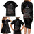 New Zealand Haka Rugby Family Matching Long Sleeve Bodycon Dress and Hawaiian Shirt 2024 Pacific Go Black Silver Fern LT14 - Polynesian Pride