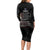 New Zealand Haka Rugby Long Sleeve Bodycon Dress 2024 Pacific Go Black Silver Fern LT14 - Polynesian Pride