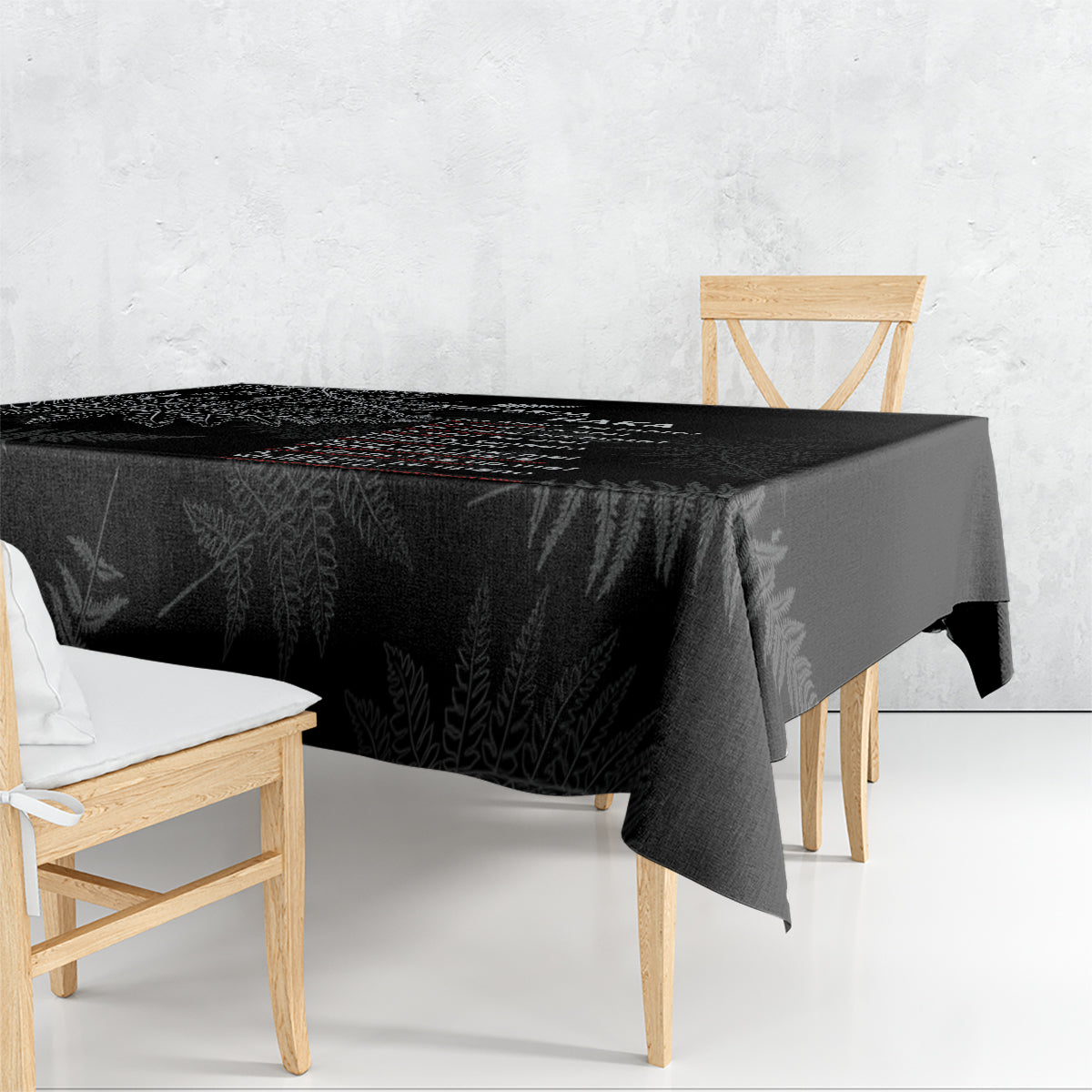 Custom New Zealand Haka Rugby Tablecloth 2024 Pacific Go Black Silver Fern LT14 - Polynesian Pride