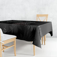 Custom New Zealand Haka Rugby Tablecloth 2024 Pacific Go Black Silver Fern LT14 - Polynesian Pride