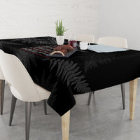 Custom New Zealand Haka Rugby Tablecloth 2024 Pacific Go Black Silver Fern LT14 - Polynesian Pride