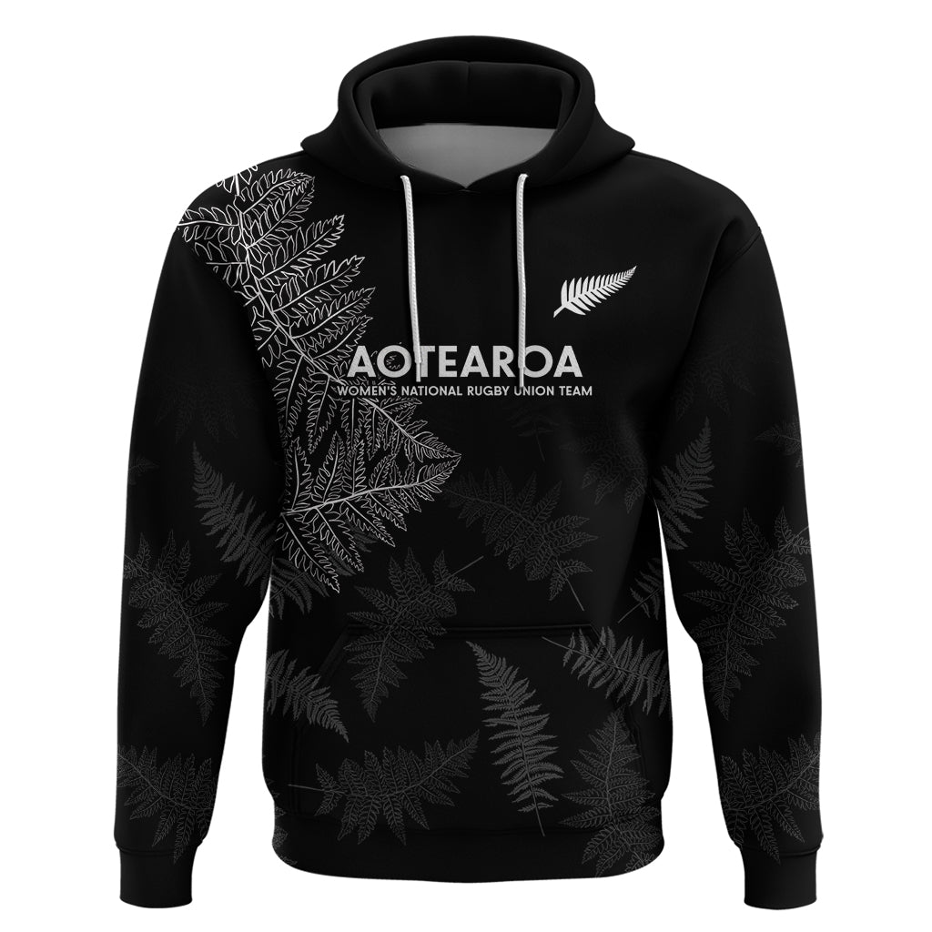 New Zealand Haka Rugby Zip Hoodie 2024 Pacific Go Black Silver Fern LT14 Pullover Hoodie Black - Polynesian Pride