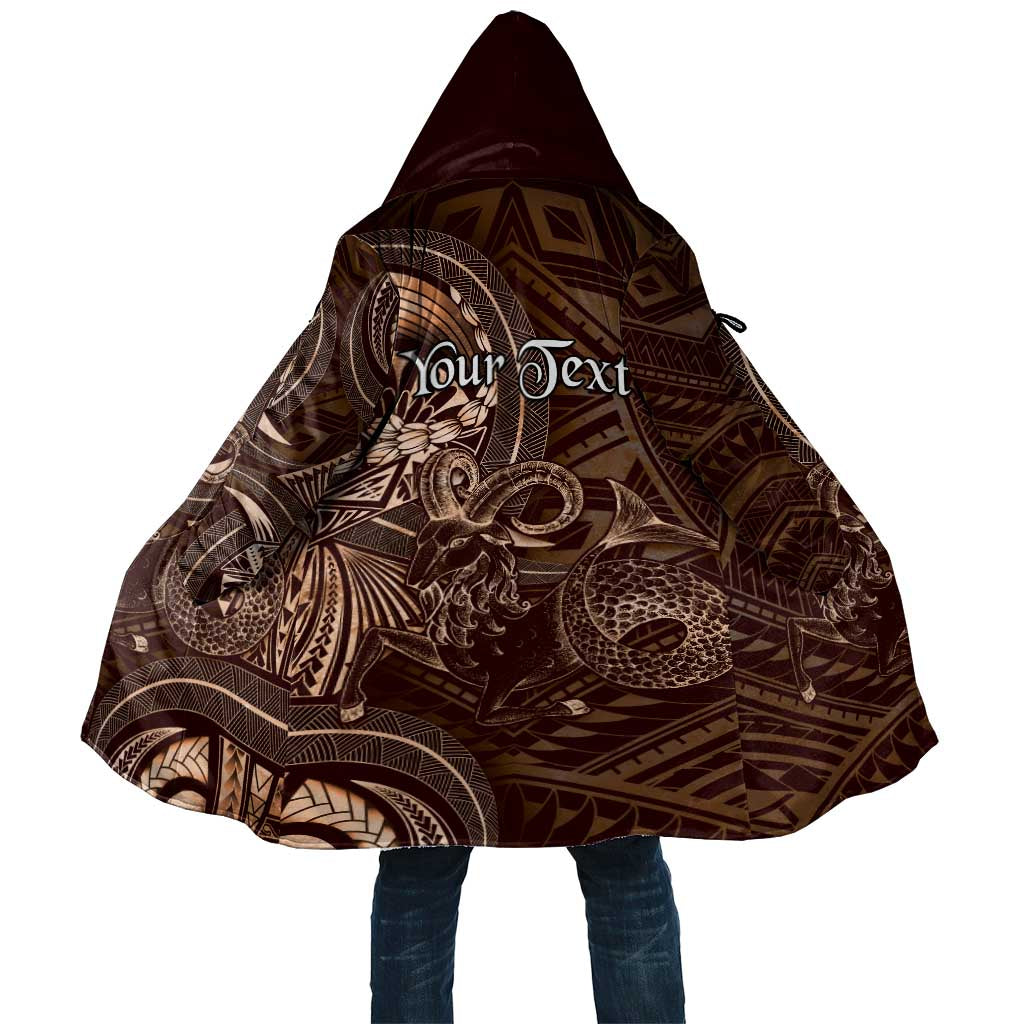 Personalised Polynesia Zodiac Capricorn Cloak Galaxy Polynesian Pattern Chest Tattoo Style LT14 Unisex Brown - Polynesian Pride