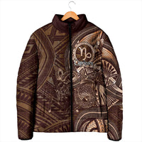 Personalised Polynesia Zodiac Capricorn Padded Jacket Galaxy Polynesian Pattern Chest Tattoo Style LT14 - Polynesian Pride