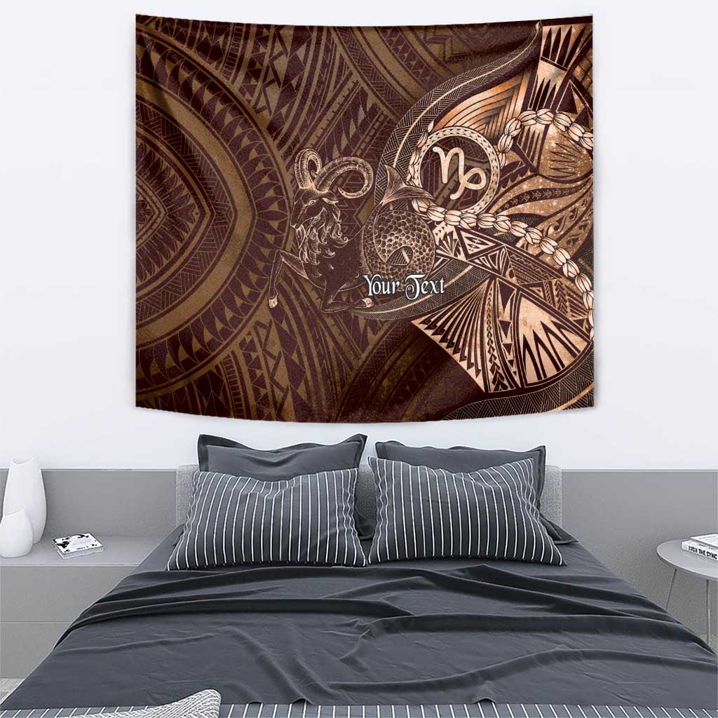 Personalised Polynesia Zodiac Capricorn Tapestry Galaxy Polynesian Pattern Chest Tattoo Style LT14 - Polynesian Pride