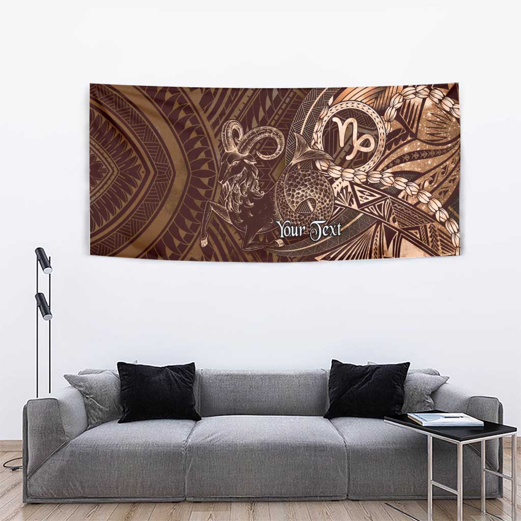 Personalised Polynesia Zodiac Capricorn Tapestry Galaxy Polynesian Pattern Chest Tattoo Style LT14 - Polynesian Pride
