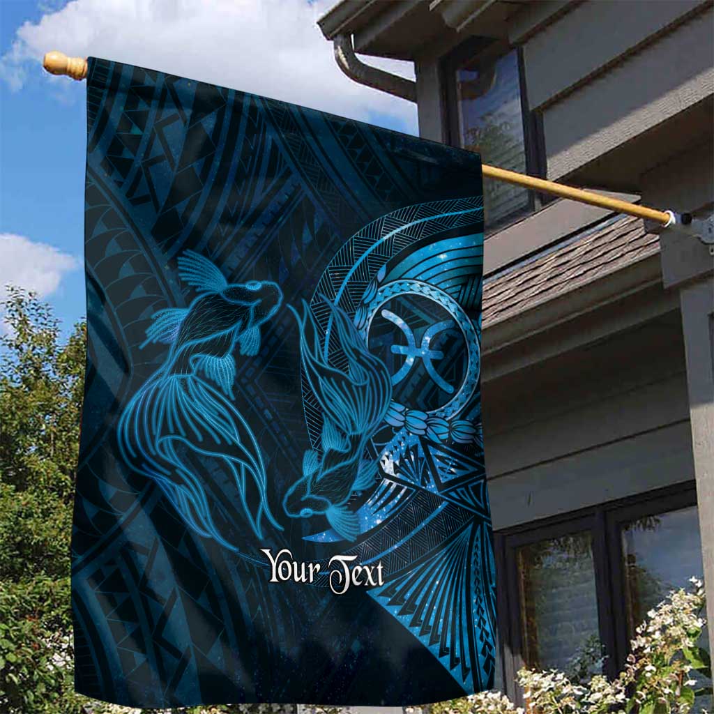 Personalised Polynesia Zodiac Pisces Garden Flag Galaxy Polynesian Pattern Chest Tattoo Style LT14 - Polynesian Pride