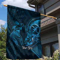 Personalised Polynesia Zodiac Pisces Garden Flag Galaxy Polynesian Pattern Chest Tattoo Style LT14 - Polynesian Pride