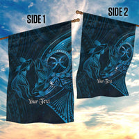 Personalised Polynesia Zodiac Pisces Garden Flag Galaxy Polynesian Pattern Chest Tattoo Style LT14 - Polynesian Pride