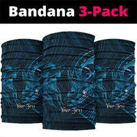 Personalised Polynesia Zodiac Pisces Neck Gaiter Galaxy Polynesian Pattern Chest Tattoo Style LT14 package One Size: 25*50cm Blue - Polynesian Pride