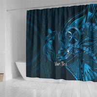 Personalised Polynesia Zodiac Pisces Shower Curtain Galaxy Polynesian Pattern Chest Tattoo Style LT14 - Polynesian Pride