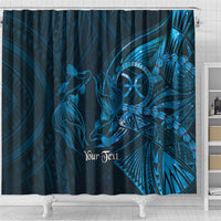 Personalised Polynesia Zodiac Pisces Shower Curtain Galaxy Polynesian Pattern Chest Tattoo Style LT14 - Polynesian Pride