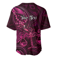 Personalised Polynesia Zodiac Libra Baseball Jersey Galaxy Polynesian Pattern Chest Tattoo Style LT14 - Polynesian Pride