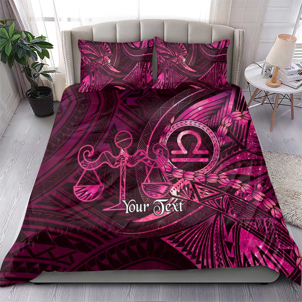 Personalised Polynesia Zodiac Libra Bedding Set Galaxy Polynesian Pattern Chest Tattoo Style LT14 - Polynesian Pride