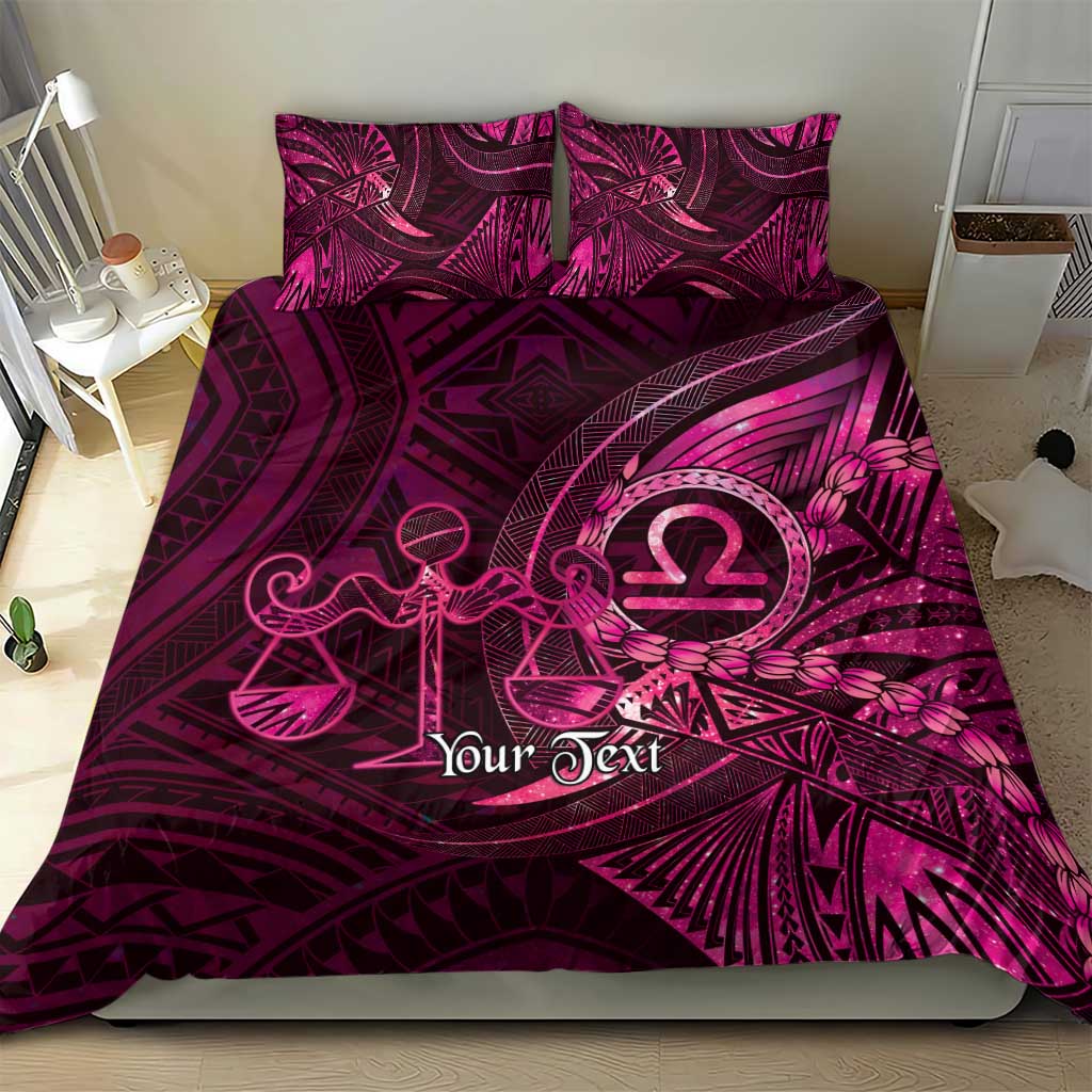 Personalised Polynesia Zodiac Libra Bedding Set Galaxy Polynesian Pattern Chest Tattoo Style LT14 - Polynesian Pride