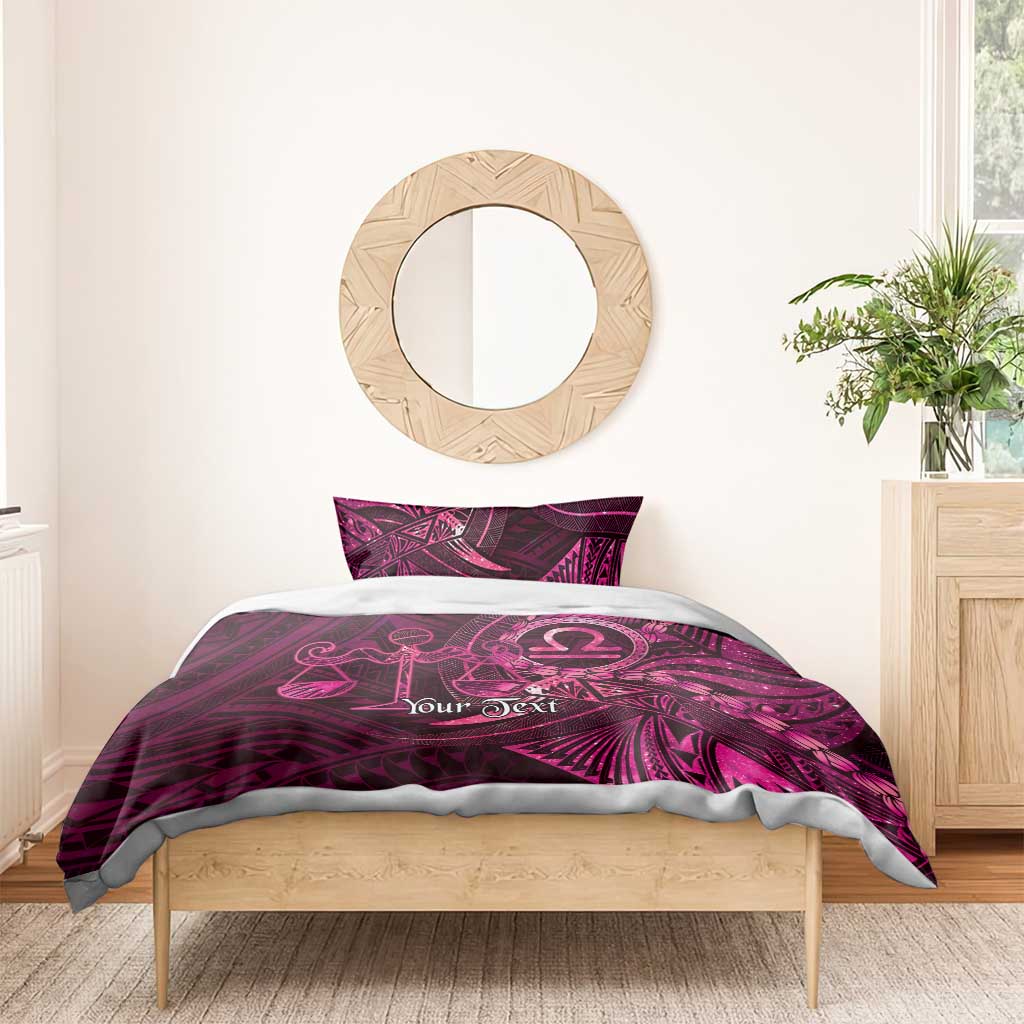 Personalised Polynesia Zodiac Libra Bedding Set Galaxy Polynesian Pattern Chest Tattoo Style LT14 - Polynesian Pride