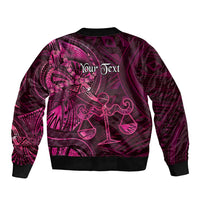 Personalised Polynesia Zodiac Libra Bomber Jacket Galaxy Polynesian Pattern Chest Tattoo Style LT14 - Polynesian Pride