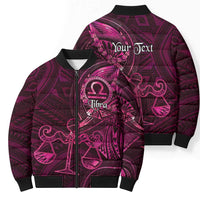 Personalised Polynesia Zodiac Libra Bomber Puffer Jacket Galaxy Polynesian Pattern Chest Tattoo Style LT14 - Polynesian Pride