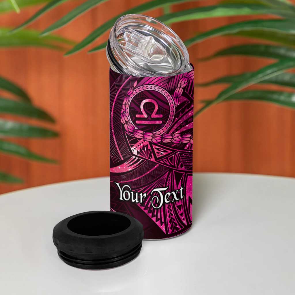 Personalised Polynesia Zodiac Libra 4 in 1 Can Cooler Tumbler Galaxy Polynesian Pattern Chest Tattoo Style LT14 - Polynesian Pride
