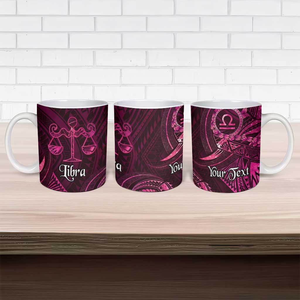Personalised Polynesia Zodiac Libra Ceramic Mug Galaxy Polynesian Pattern Chest Tattoo Style LT14 - Polynesian Pride