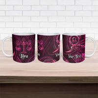 Personalised Polynesia Zodiac Libra Ceramic Mug Galaxy Polynesian Pattern Chest Tattoo Style LT14 - Polynesian Pride