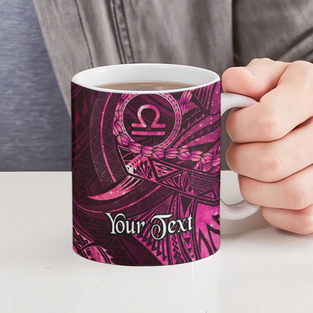 Personalised Polynesia Zodiac Libra Ceramic Mug Galaxy Polynesian Pattern Chest Tattoo Style LT14 - Polynesian Pride