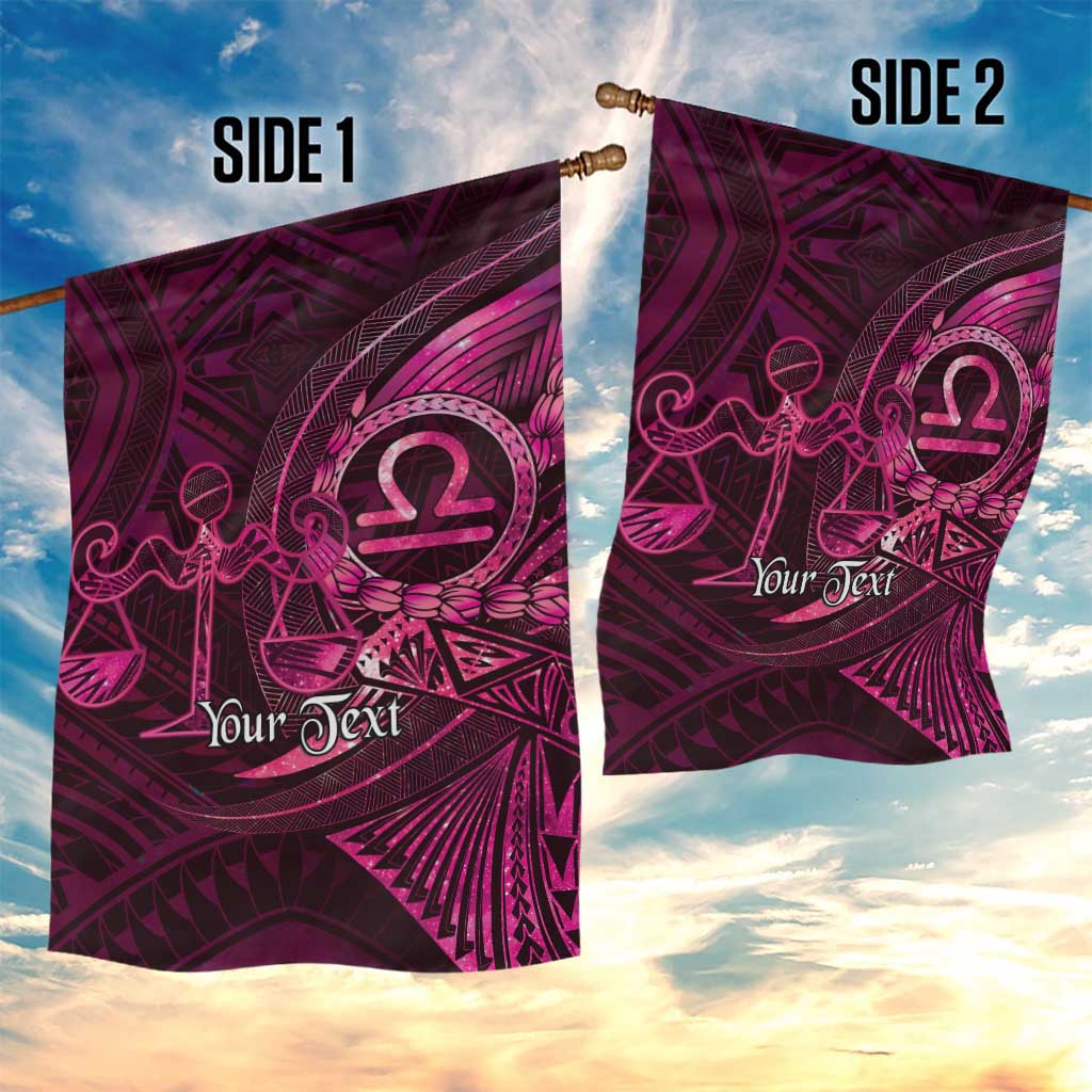 Personalised Polynesia Zodiac Libra Garden Flag Galaxy Polynesian Pattern Chest Tattoo Style LT14 - Polynesian Pride
