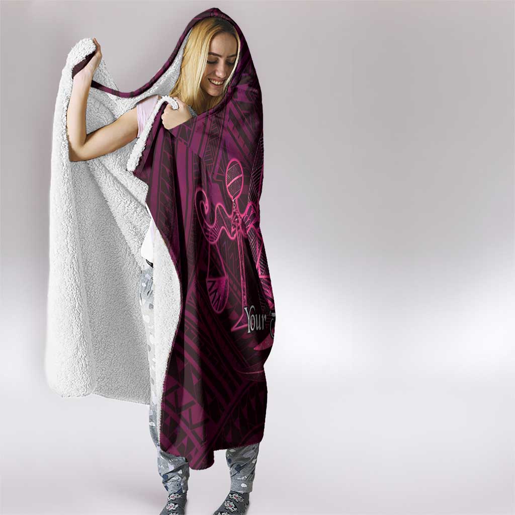 Personalised Polynesia Zodiac Libra Hooded Blanket Galaxy Polynesian Pattern Chest Tattoo Style LT14 - Polynesian Pride