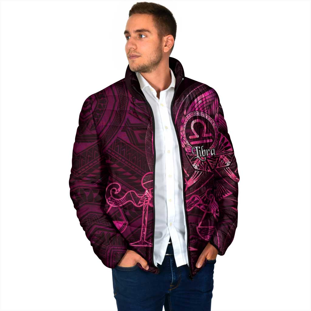 Personalised Polynesia Zodiac Libra Padded Jacket Galaxy Polynesian Pattern Chest Tattoo Style LT14 - Polynesian Pride