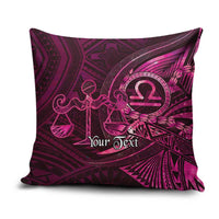 Personalised Polynesia Zodiac Libra Pillow Cover Galaxy Polynesian Pattern Chest Tattoo Style LT14 Pink - Polynesian Pride