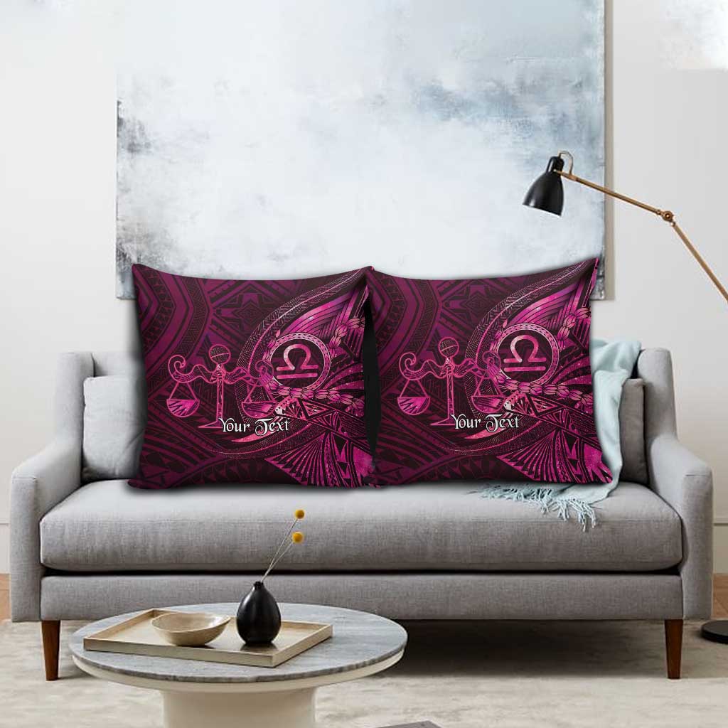 Personalised Polynesia Zodiac Libra Pillow Cover Galaxy Polynesian Pattern Chest Tattoo Style LT14 - Polynesian Pride