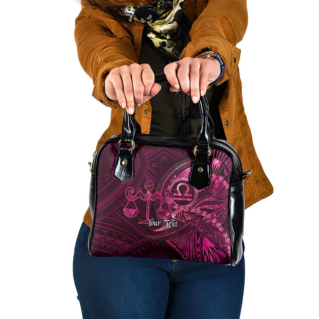 Personalised Polynesia Zodiac Libra Shoulder Handbag Galaxy Polynesian Pattern Chest Tattoo Style LT14 One Size Pink - Polynesian Pride