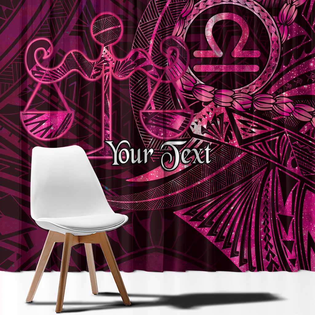 Personalised Polynesia Zodiac Libra Window Curtain Galaxy Polynesian Pattern Chest Tattoo Style LT14 - Polynesian Pride