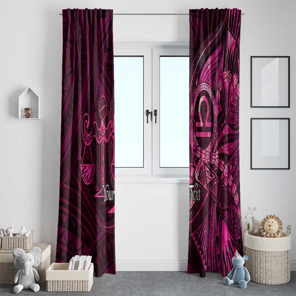 Personalised Polynesia Zodiac Libra Window Curtain Galaxy Polynesian Pattern Chest Tattoo Style LT14 - Polynesian Pride
