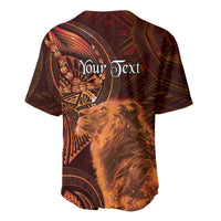 Personalised Polynesia Zodiac Leo Baseball Jersey Galaxy Polynesian Pattern Chest Tattoo Style LT14 - Polynesian Pride