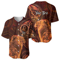 Personalised Polynesia Zodiac Leo Baseball Jersey Galaxy Polynesian Pattern Chest Tattoo Style LT14 - Polynesian Pride