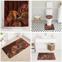 Personalised Polynesia Zodiac Leo Bathroom Set Galaxy Polynesian Pattern Chest Tattoo Style LT14 - Polynesian Pride