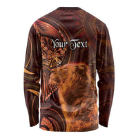 Personalised Polynesia Zodiac Leo Long Sleeve Shirt Galaxy Polynesian Pattern Chest Tattoo Style LT14 - Polynesian Pride