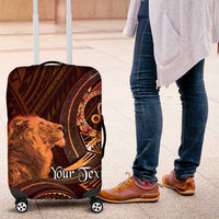 Personalised Polynesia Zodiac Leo Luggage Cover Galaxy Polynesian Pattern Chest Tattoo Style LT14 Orange - Polynesian Pride