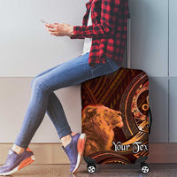 Personalised Polynesia Zodiac Leo Luggage Cover Galaxy Polynesian Pattern Chest Tattoo Style LT14 - Polynesian Pride