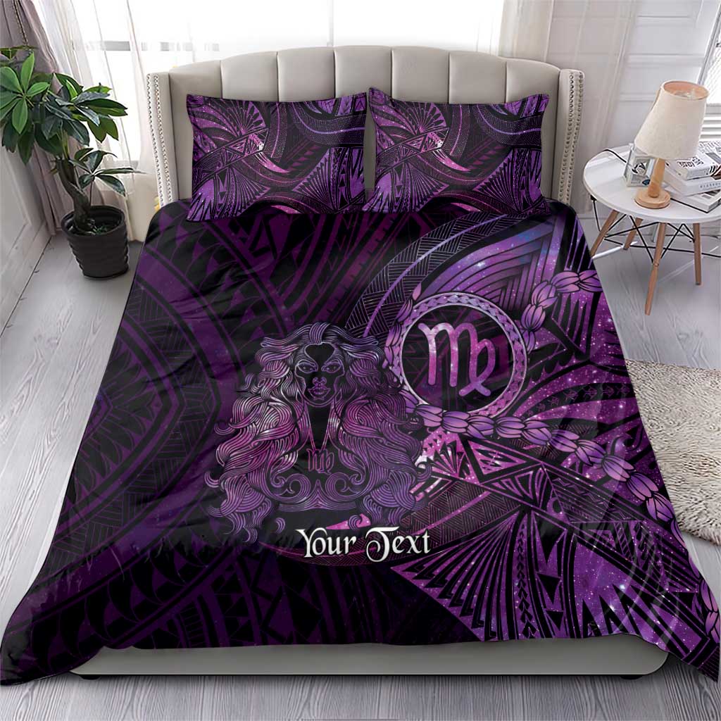 Personalised Polynesia Zodiac Virgo Bedding Set Galaxy Polynesian Pattern Chest Tattoo Style LT14 - Polynesian Pride