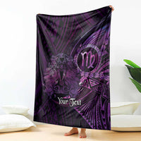 Personalised Polynesia Zodiac Virgo Blanket Galaxy Polynesian Pattern Chest Tattoo Style LT14 - Polynesian Pride