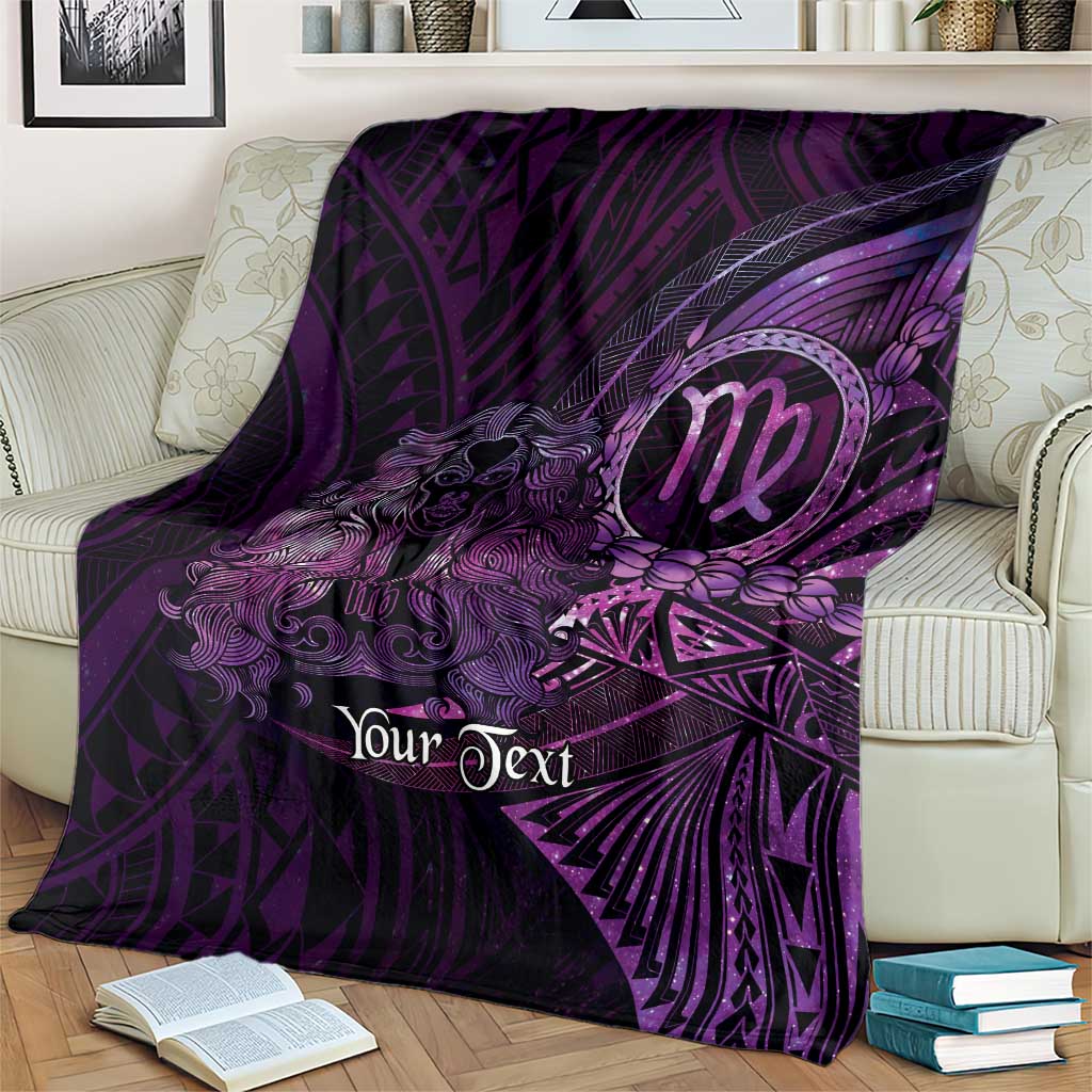 Personalised Polynesia Zodiac Virgo Blanket Galaxy Polynesian Pattern Chest Tattoo Style LT14 - Polynesian Pride