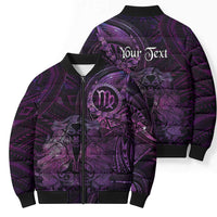 Personalised Polynesia Zodiac Virgo Bomber Puffer Jacket Galaxy Polynesian Pattern Chest Tattoo Style LT14 - Polynesian Pride
