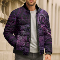 Personalised Polynesia Zodiac Virgo Bomber Puffer Jacket Galaxy Polynesian Pattern Chest Tattoo Style LT14 - Polynesian Pride