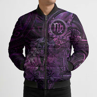 Personalised Polynesia Zodiac Virgo Bomber Puffer Jacket Galaxy Polynesian Pattern Chest Tattoo Style LT14 - Polynesian Pride