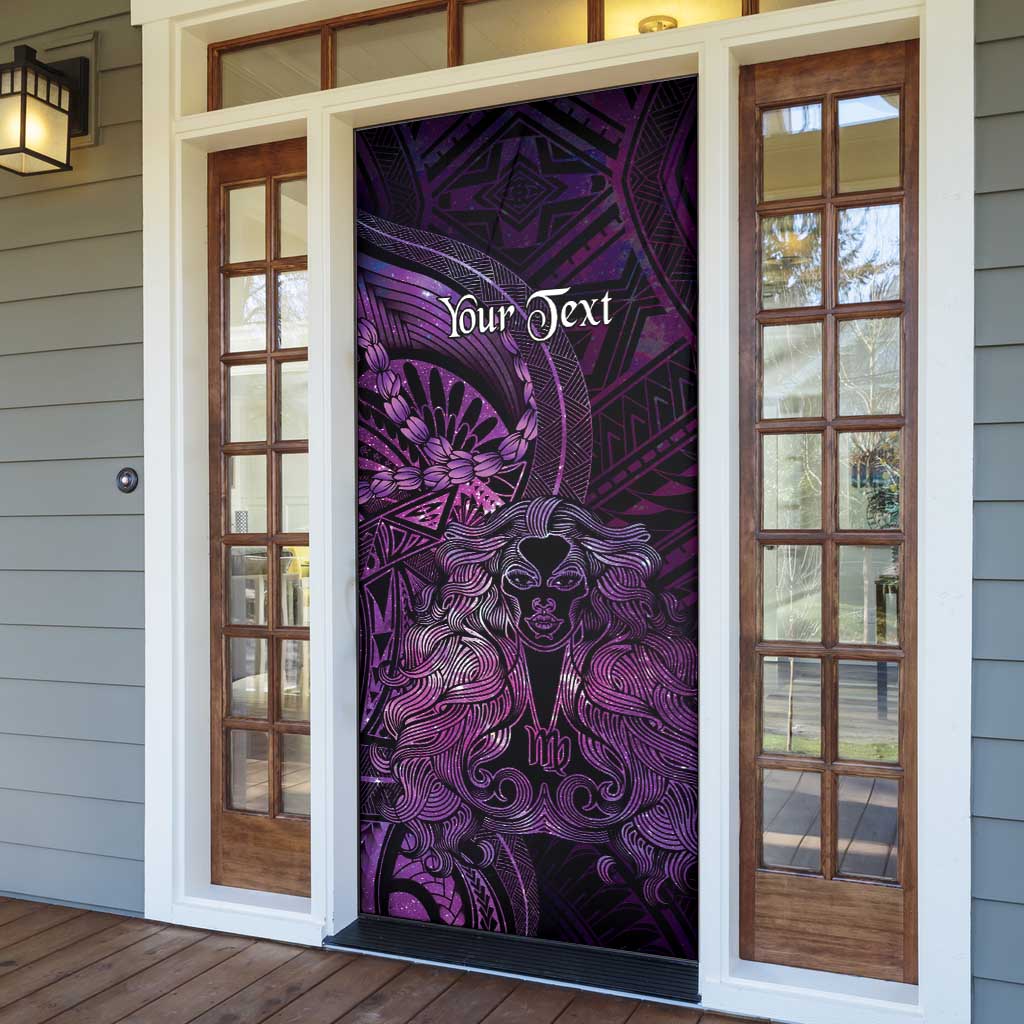 Personalised Polynesia Zodiac Virgo Door Cover Galaxy Polynesian Pattern Chest Tattoo Style LT14 - Polynesian Pride